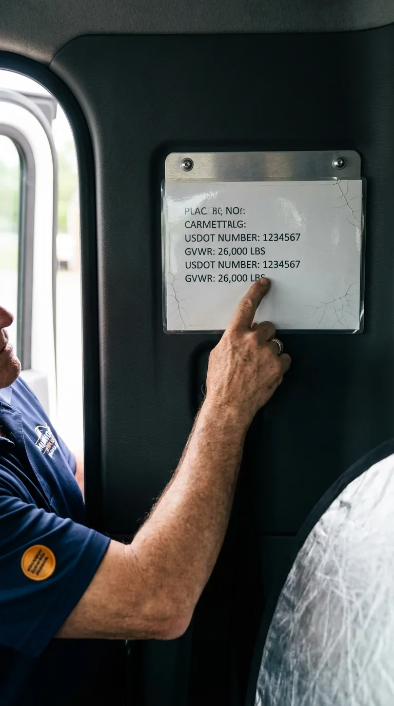 USDOT licensing placard verification in La Salle